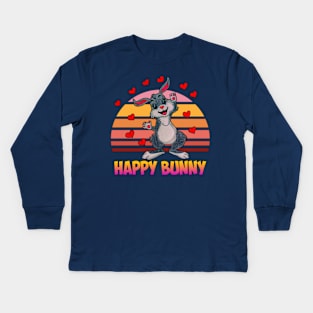 Happy bunny Kids Long Sleeve T-Shirt